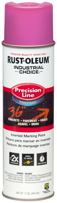 Rust-Oleum 1868838 Inverted Marking Spray Paint, Safety Purple, 17 oz, Can, Pack of 12