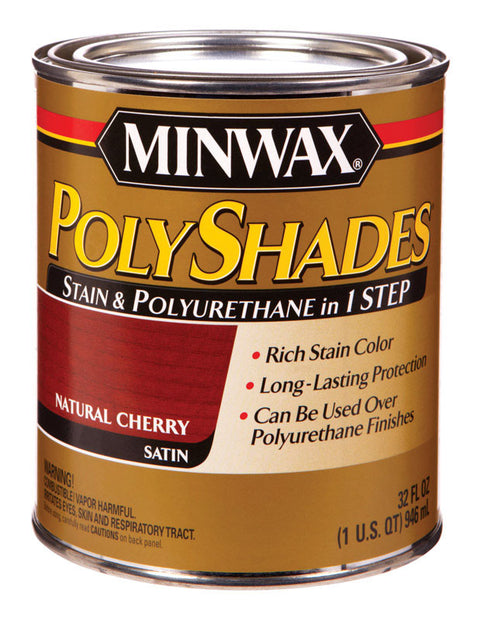 Minwax PolyShades Transparent Polyurethane Polyurethane Stain Natural Cherry 1 qt.