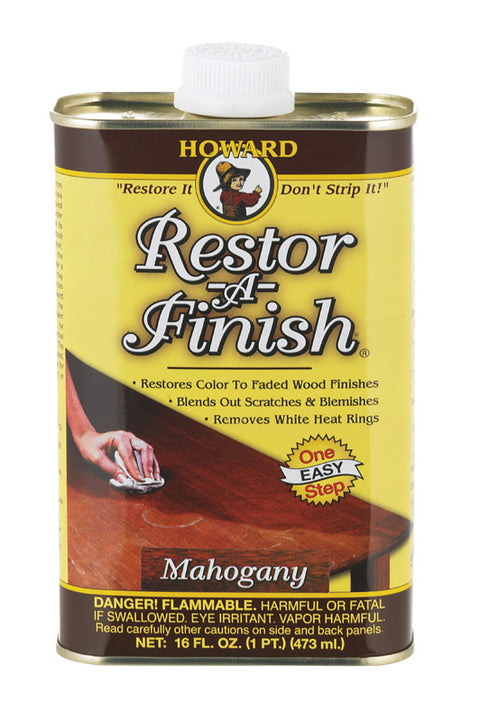 Howard Restor-A-Finish Semi-Transparent Mahogany Oil-Based Wood Restorer 1 pt.