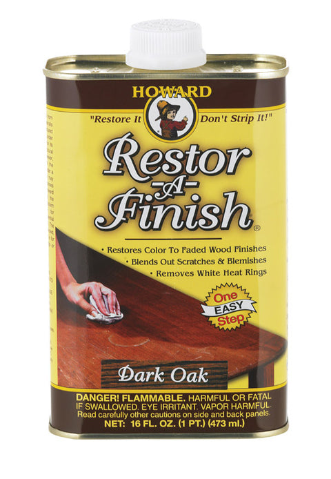 Howard Restor-A-Finish Semi-Transparent Dark Oak Oil-Based Wood Restorer 1 pt.