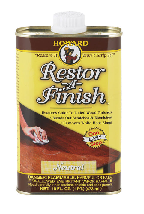 Howard Restor-A-Finish Semi-Transparent Neutral Oil-Based Wood Restorer 1 pt.