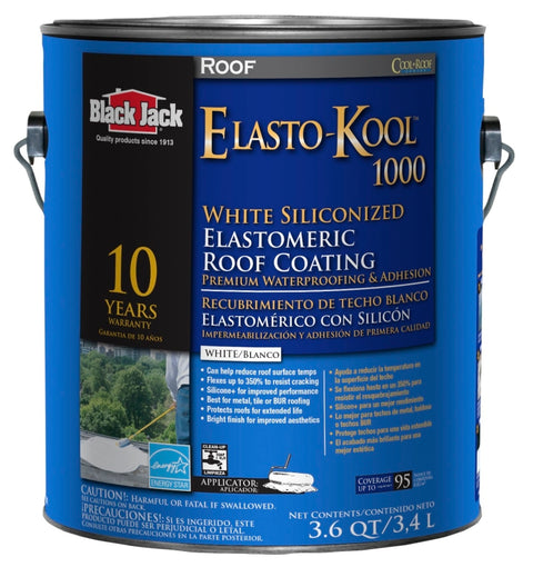Gardner SK-7801 Elastomeric Roof Coating, White, 3.4 L Pail, Liquid, White, Pack of 4