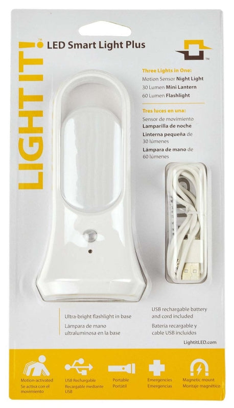 Light It 18002-308 Night Light, 2-Lamp, LED Lamp, White, 30, 6500 K Color Temp