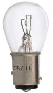 Peak 2357LL-BPP Miniature Automotive Bulb, 12.8 V, 29 W, Incandescent Lamp, Bayonet, Clear