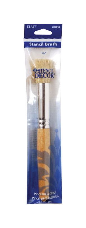Plaid 3/4 in. W Round China Bristle Stencil Paint Brush