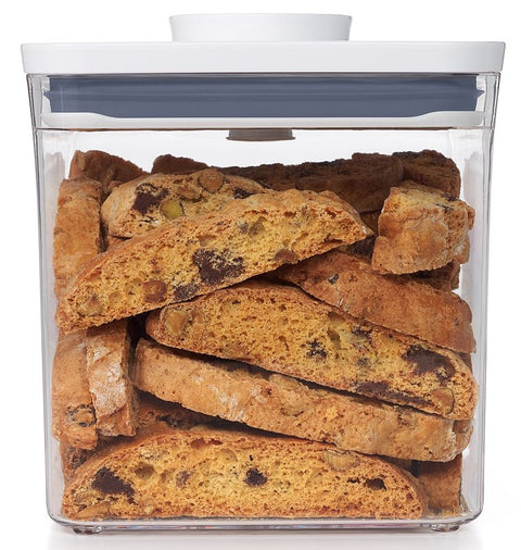 Good Grips POP 11233600 Food Container, 2.8 qt Capacity, Plastic, Clear, 6-1/2 in L, 6-1/2 in W, 6.3 in H