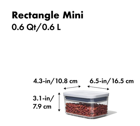 Good Grips 11234700 Pop Container, 0.6 qt Capacity, 6.3 in L, 4.1 in W, 3.2 in H