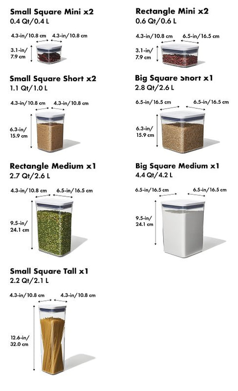 Good Grips 11236000 Series Pop Container Set, 10/PK