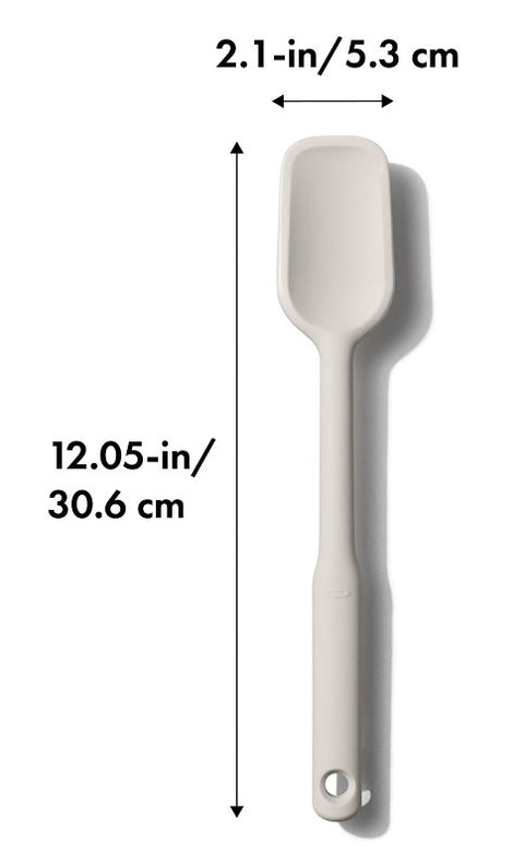 Good Grips 11280600 Spatula Spoon, 2-5/16 in W Blade, 11-3/4 in OAL, Silicone Blade, Black/White