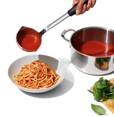 Good Grips 11283400 Ladle, 11.9 in OAL, Stainless Steel, Polished