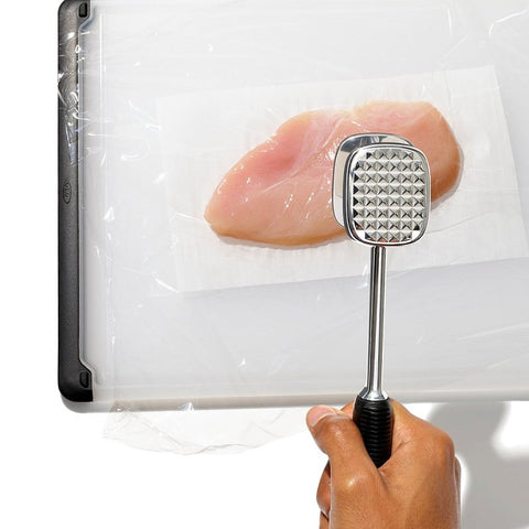 Good Grips 11303000 Meat Tenderizer, 9-3/4 in L, 2.4 in W, Aluminum