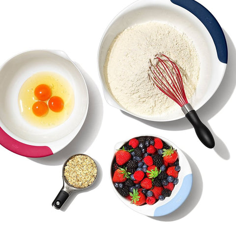 Good Grips 11323100 Mixing Bowl Set, Plastic/Rubber, Assorted