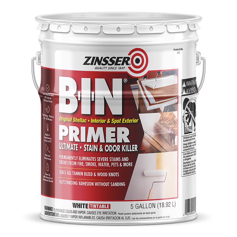 Shellac Hardware Zinsser B-I-N White Shellac-Based Primer 5 gal – Shell Lumber and Hardware