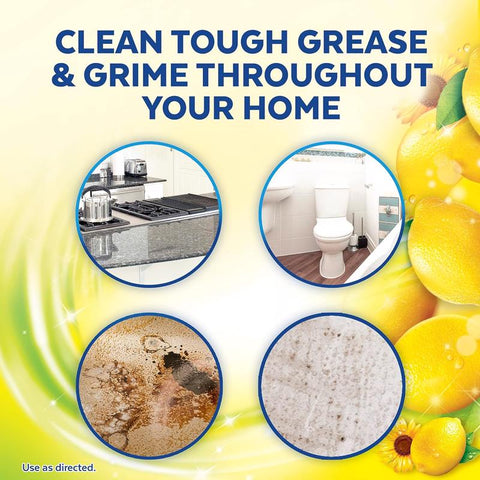 Lysol 1920078626 All-Purpose Cleaner, 40 oz Bottle, Liquid, Fresh Lemon, Clear, Pack of 9