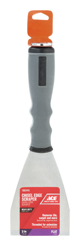 Ace 3 in. W Stainless Steel Chiseled-Edge Flat Scraper