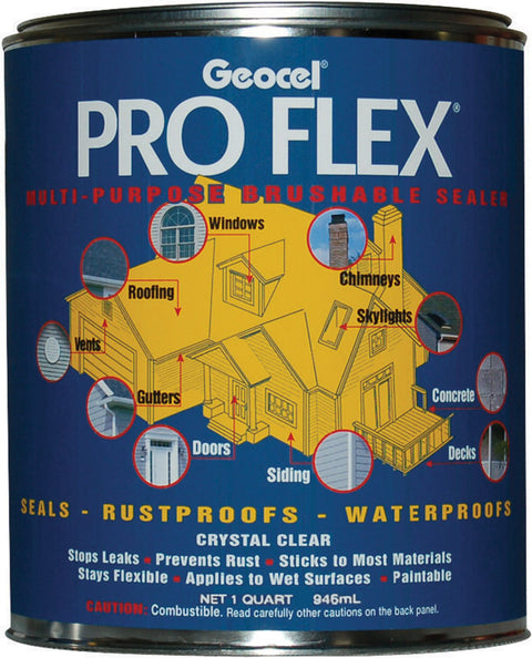 Geocel Pro Flex Elastic Seal Multi-Surface Waterproofer Crystal Clear 1 qt.