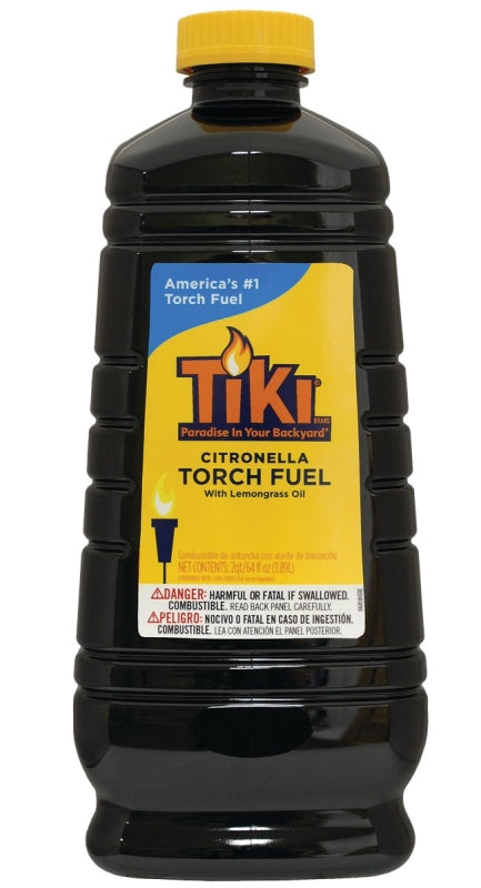 Tiki 1216153 Citronella Torch Fuel, Lemongrass, 64 oz, Bottle, Pack of 6