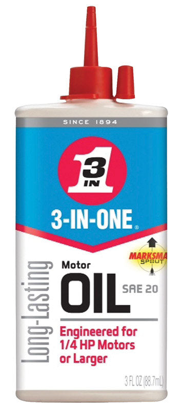 3-In-One General Purpose Electric Motor Oil 3 oz. Bottle
