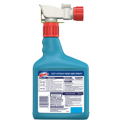 Windex No Scent Outdoor Glass Cleaner 32 oz Liquid, Pack of 8