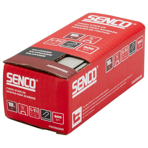 Senco A809909R Medium Wire Staple Strip Assortment, 1/4 in W Crown, 1/2, 5/8, 3/4, 7/8, 1, 1-1/8, 1-1/4, 1-1/2 in L Leg