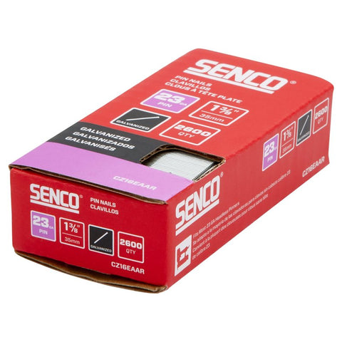 Senco CZ16EAAR Micro Pin Strip, 1-3/8 in L, 23 ga, Galvanized/Plain, Headless