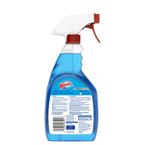Windex Original No Scent Commercial Window Cleaner 32 oz Liquid, Pack of 12