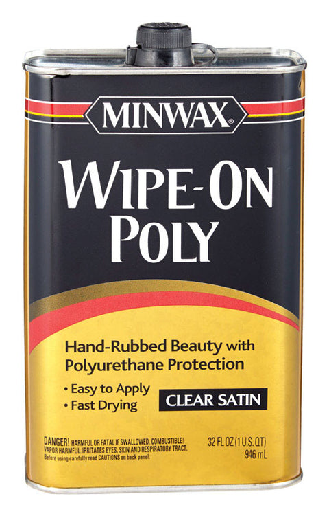Minwax Indoor Clear Satin Wipe On Polyurethane 1 qt.