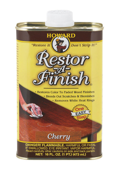 Howard Restor-A-Finish Semi-Transparent Cherry Oil-Based Wood Restorer 1 pt.