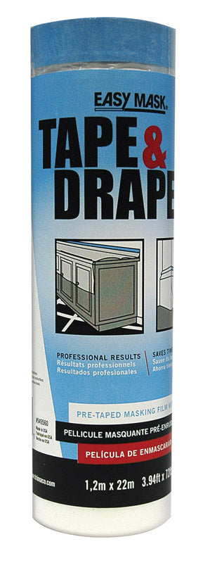 Easy Mask Heavy Weight Plastic Drop Cloth 3.94 ft. W x 72 ft. L x 0.5 mil