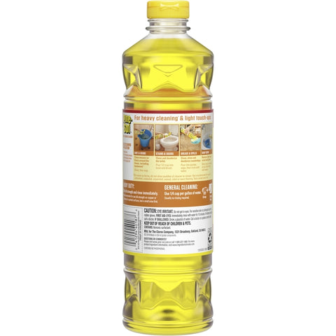 Pine-Sol 40187 All-Purpose Cleaner, 28 oz Bottle, Liquid, Fresh Lemon, Yellow, Pack of 12