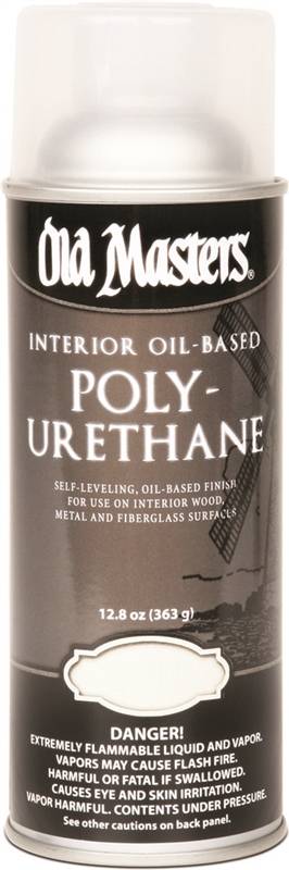 Old Masters 49610 Oil Based Interior Polyurethane, 13 oz Spray Can, 350 - 450 sq-ft/gal, Clear