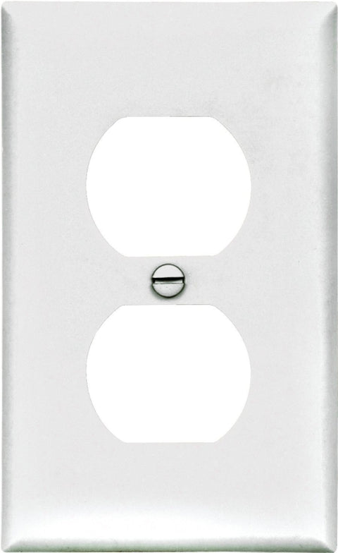 Eaton Wiring Devices BP5132W Wallplate, Standard-Size, 4-1/2 in L, 2-3/4 in W, 1 -Gang, Nylon, White, High-Gloss, Pack of 5