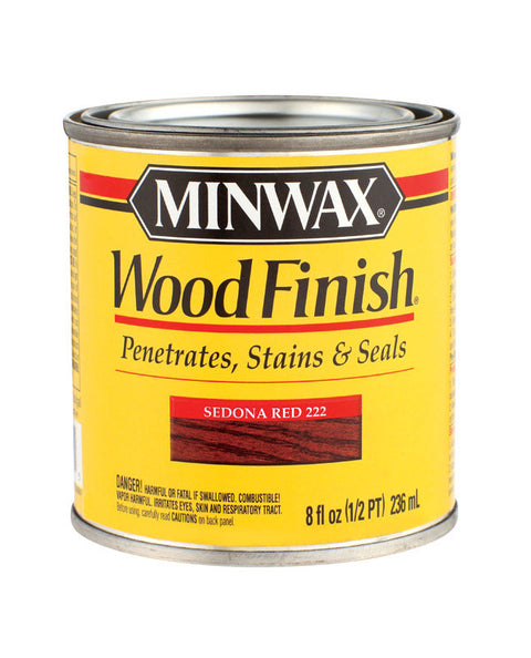 Minwax Wood Finish Transparent Oil-Based Wood Stain Sedona Red 1/2 pt.
