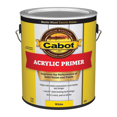 Cabot White Acrylic Primer 1 gal, Pack of 4