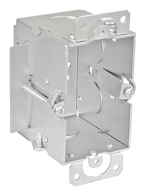 Southwire G601-OW-UPC Switch Box, 1-Gang, 8-Knockout, 1/2 in Knockout, Steel, Silver, Galvanized
