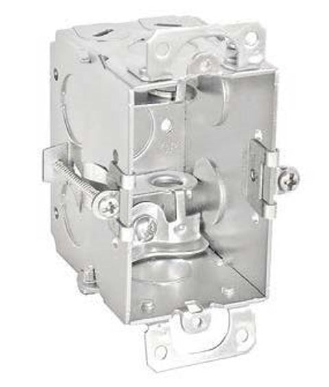 Southwire G601-OWBX-UPC Switch Box, 1-Gang, 11-Knockout, 1/2 in Knockout, Steel, Silver, Galvanized
