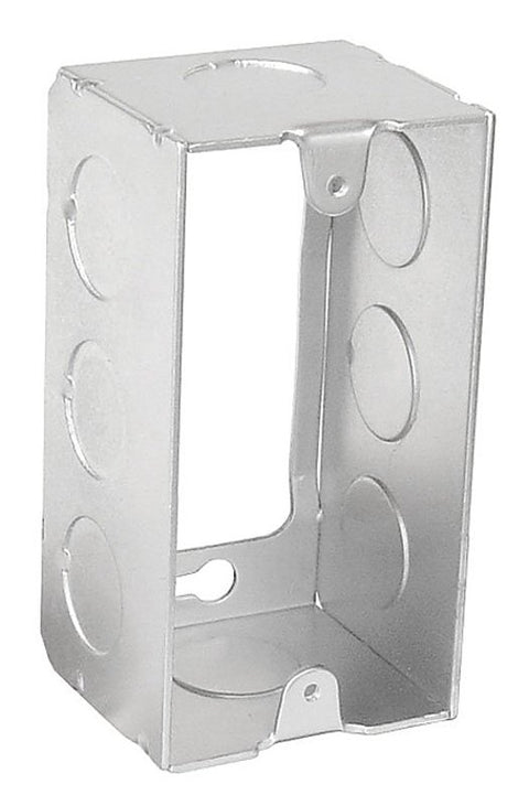 Southwire G19281-E-UPC Handy Utility Extension Ring, 4 in L, 2 in W, 1-Gang, 8-Knockout, Steel, Silver, Galvanized