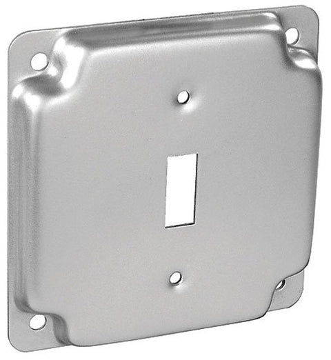 Southwire G1935-UPC Toggle Industrial Surface Cover, 1/2 in L, 4 in W, Square, 1-Gang, Steel, Silver, Galvanized