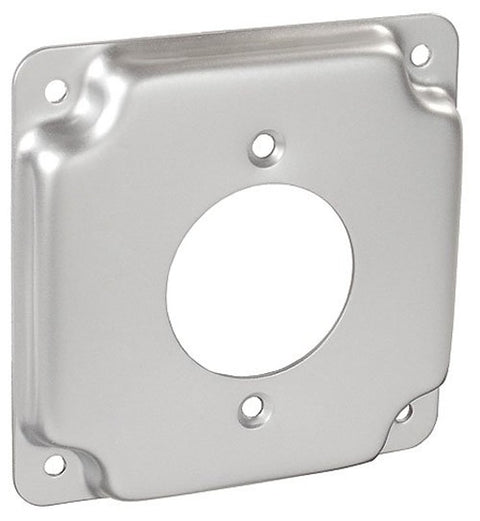 Southwire G1943-UPC Box Cover, 1/2 in L, 4 in W, Square, 1-Gang, Steel, Silver, Galvanized