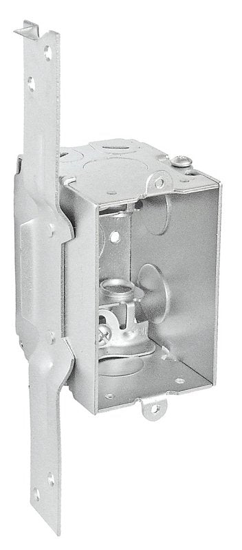 Southwire G601-FBX-UPC Switch Box, 1-Gang, 5-Knockout, 1/2 in Knockout, Steel, Silver, Galvanized, Face-Mount