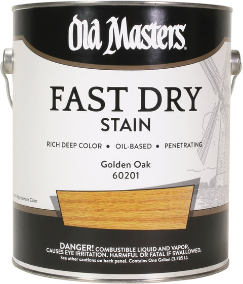 Old Masters 60201 Fast Dry Stain, Golden Oak, Liquid, 1 gal, Pack of 2