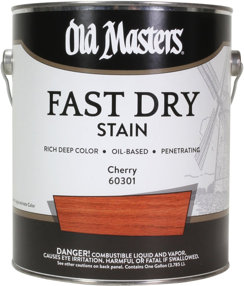 Old Masters 60301 Fast Dry Stain, Cherry, Liquid, 1 gal, Pack of 2