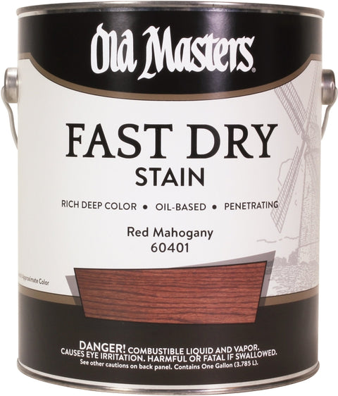 Old Masters 60401 Fast Dry Stain, Red Mahogany, Liquid, 1 gal, Pack of 2