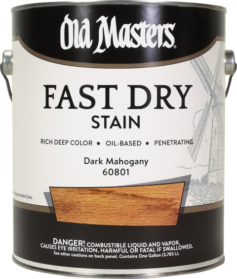 Old Masters 60801 Fast Dry Stain, Dark Mahogany, Liquid, 1 gal, Pack of 2