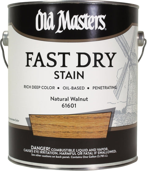 Old Masters 61601 Fast Dry Stain, Natural Walnut, Liquid, 1 gal, Pack of 2