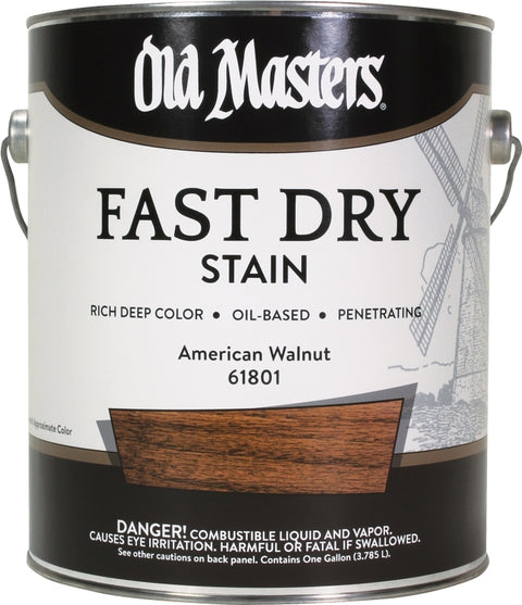 Old Masters 61801 Fast Dry Stain, American Walnut, Liquid, 1 gal, Pack of 2