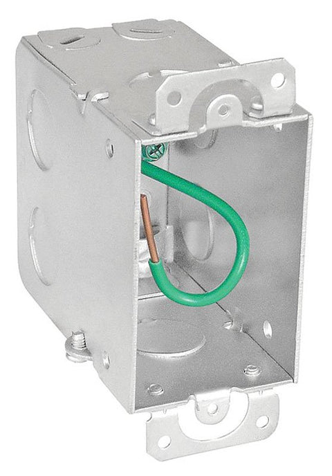 Southwire G603-R-UPC Switch Box, 1-Gang, 11-Knockout, 1/2 in Knockout, Steel, Silver, Galvanized