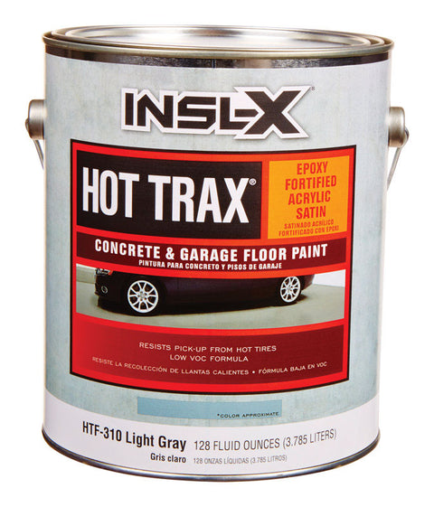 Hot-Trax Water Based Satin Concrete & Garage Floor Paint 1 gal. Light Gray
