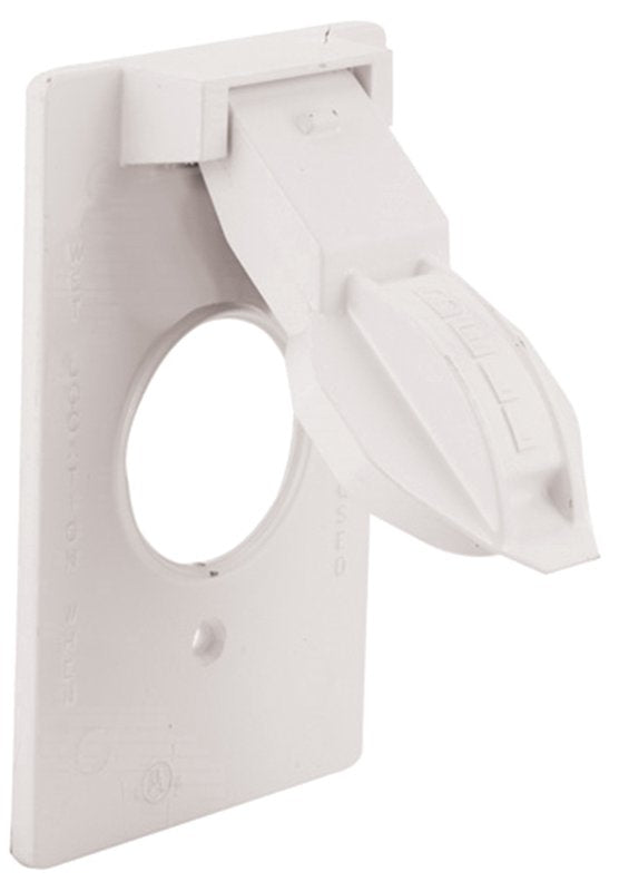 Hubbell 5155-6 Cover, 1-13/32 in Dia, 4-9/16 in L, 2-13/16 in W, Metal ...