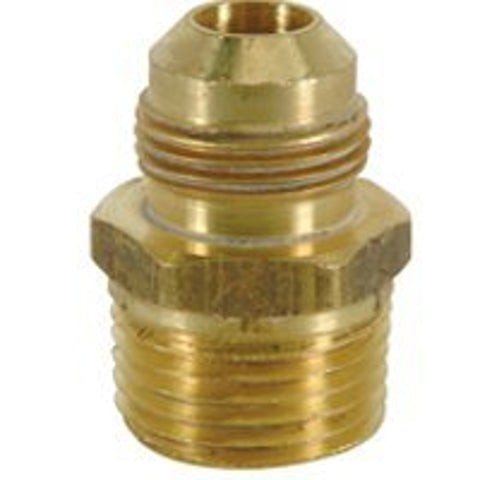 BrassCraft 2294M Series FRC13-6-8 Adapter, 3/8 x 1/2 in, OD Tube x MIP, Brass, Rough, 3/8 in OD